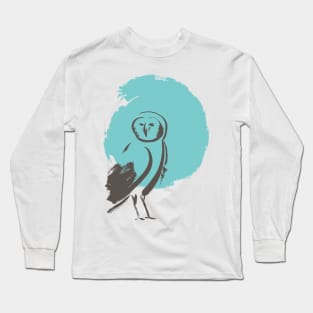 Brush Painted Owl Long Sleeve T-Shirt